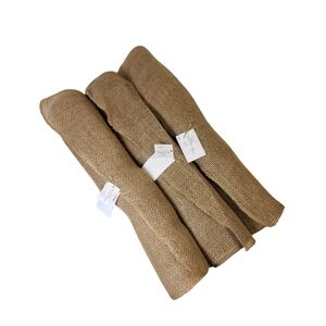 NEW Mainstays Unwired Natural Jute Burlap Ribbon - Set of 3